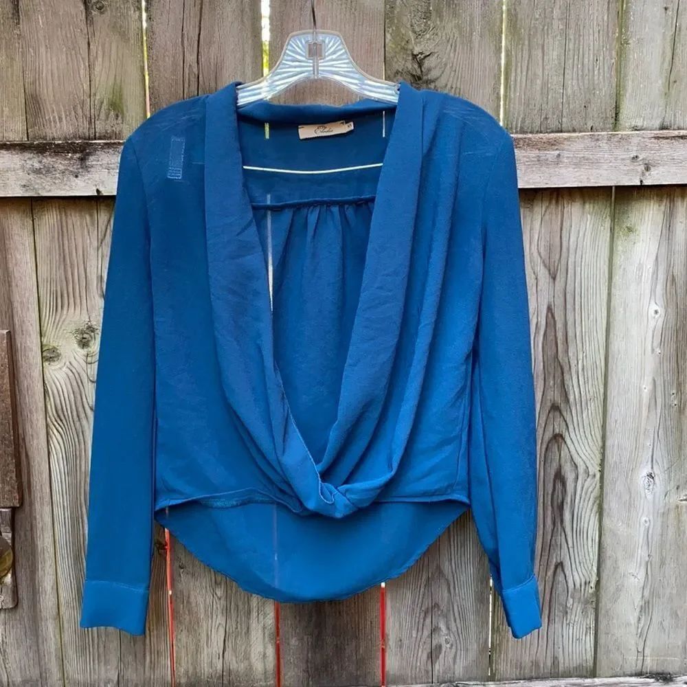 Teal Drape top sz. XS
